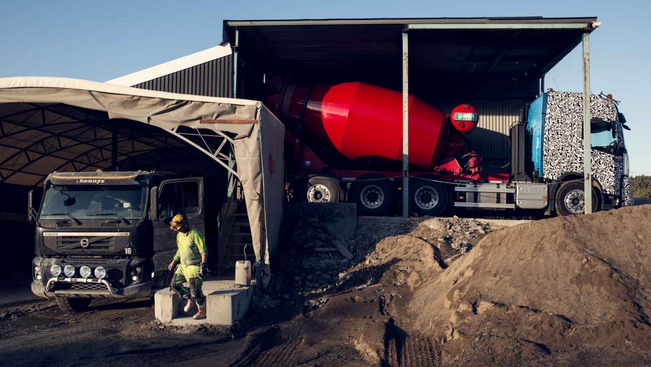 Nye Volvo FMX leverer betong til Renströmgruven nær Skellefteå